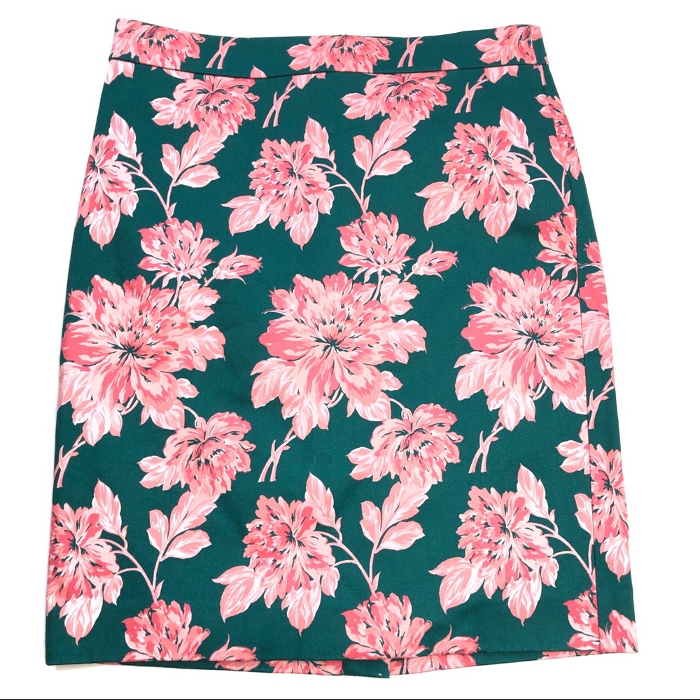 J. Crew Mercantile Elkins Pencil Skirt Pink Floral